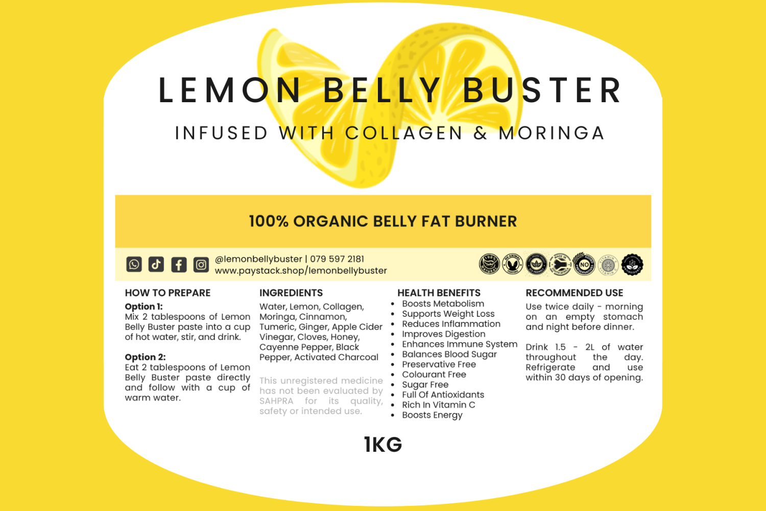 Lemon Belly Buster - Natural Fat Burner