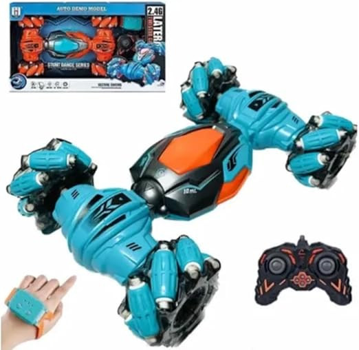 Sensor Stunt RC Car Toy - 360° Wheels - Lights - Hand Watch Control